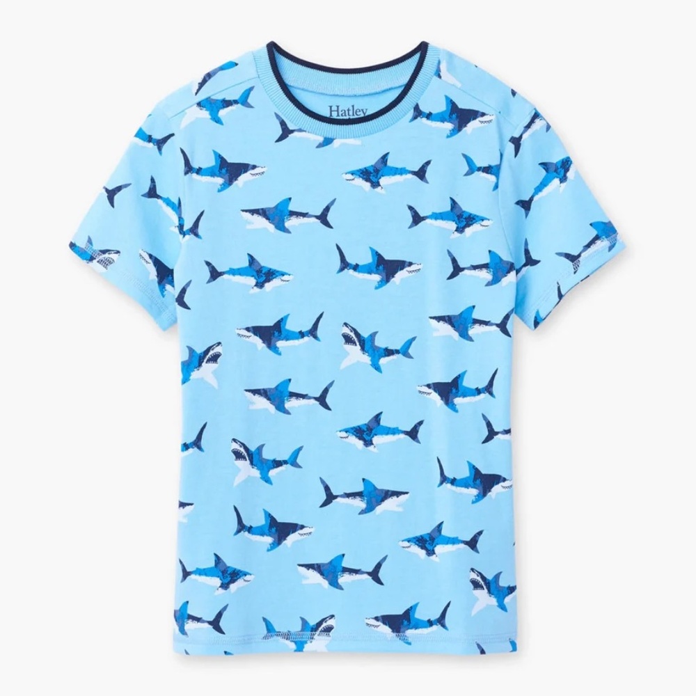 NWOT Hatley Shark Graphic Tee